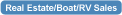 Real Estate, Boat, RV, and Auto Sales
